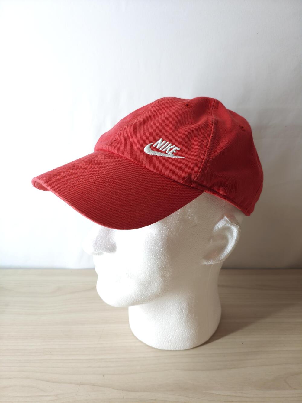 Nike Hat Cap Strap Back One Size Red Heritage86 Embroidered Swoosh Mens